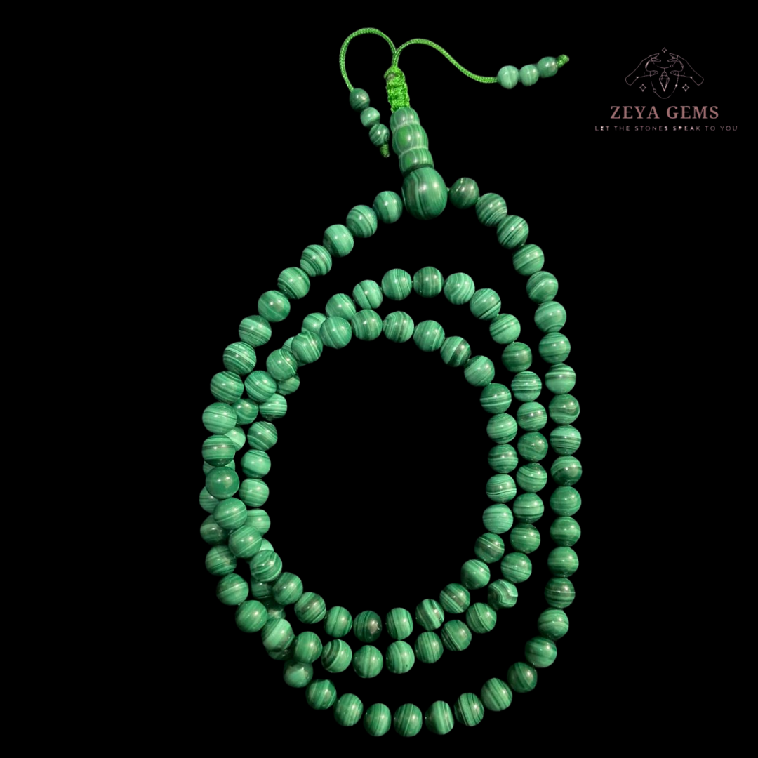 Malachite gemstone Mala - 108 Beads